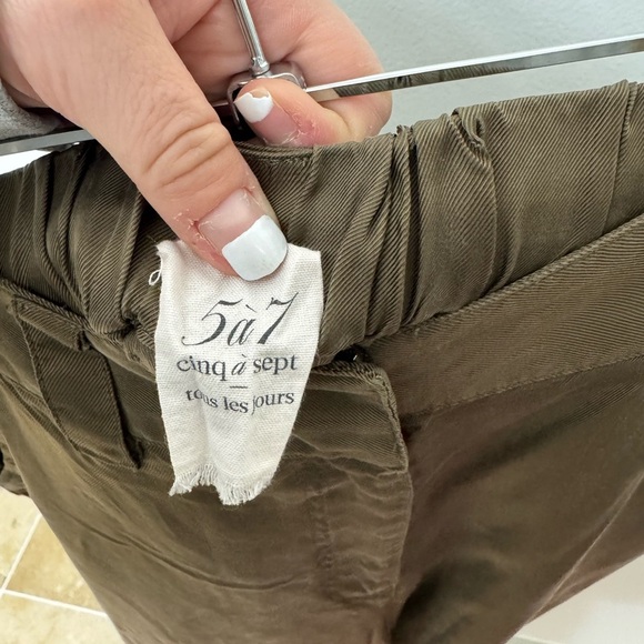 Cinq à Sept Olive Green Pants - Picture 3 of 4